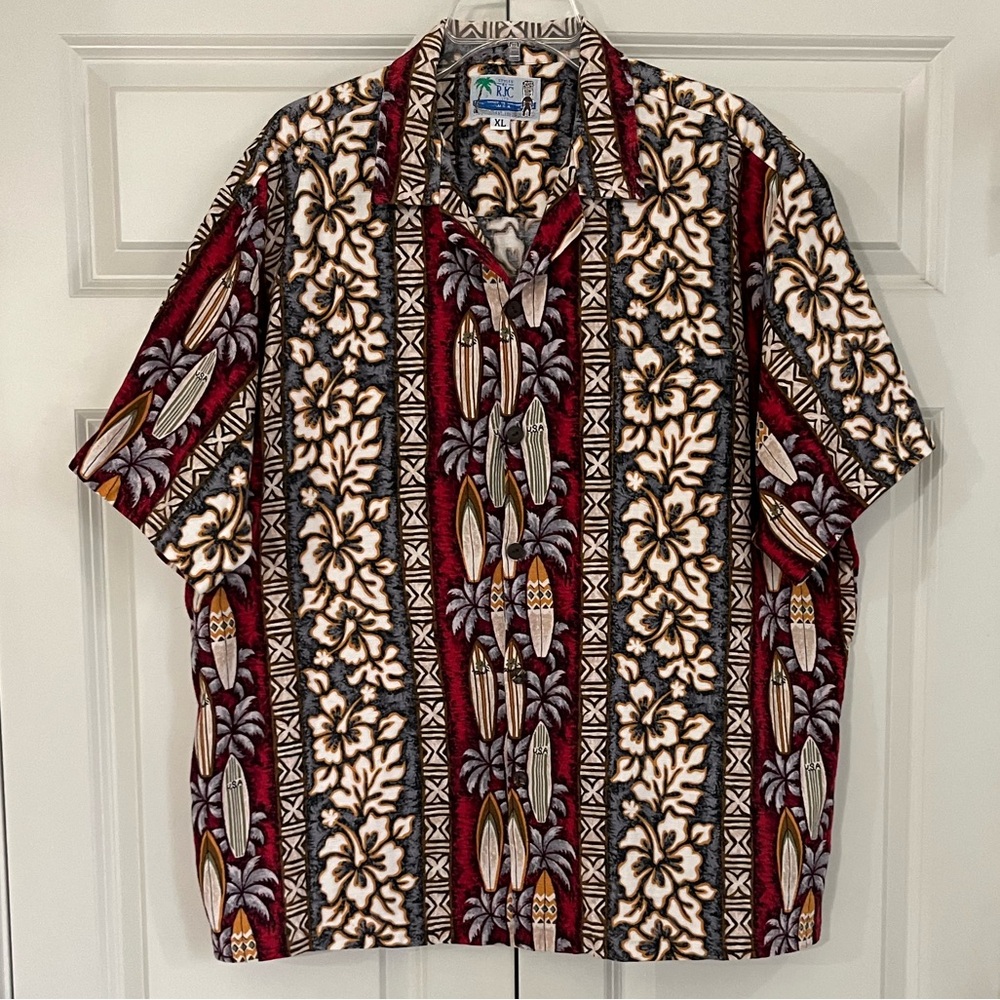 RJC LTD Vintage Hawaiian Short Sleeve Button Down Shirt Size XL
